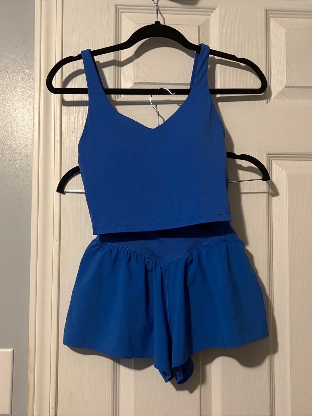 Aerie Crossover Shorts and Longline Sports Bra Set